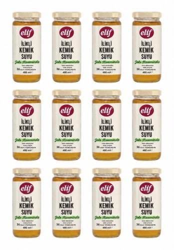 Elif - Elif İlikli Kemik Suyu Jöle Kıvamında 12 X 480 ML