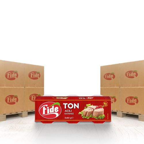 Fide Acılı Ton Balığı 3 x 80 Gr x 2880 Paket Fide Acılı Ton Balığı 3 x 80 Gr x 2880 Paket