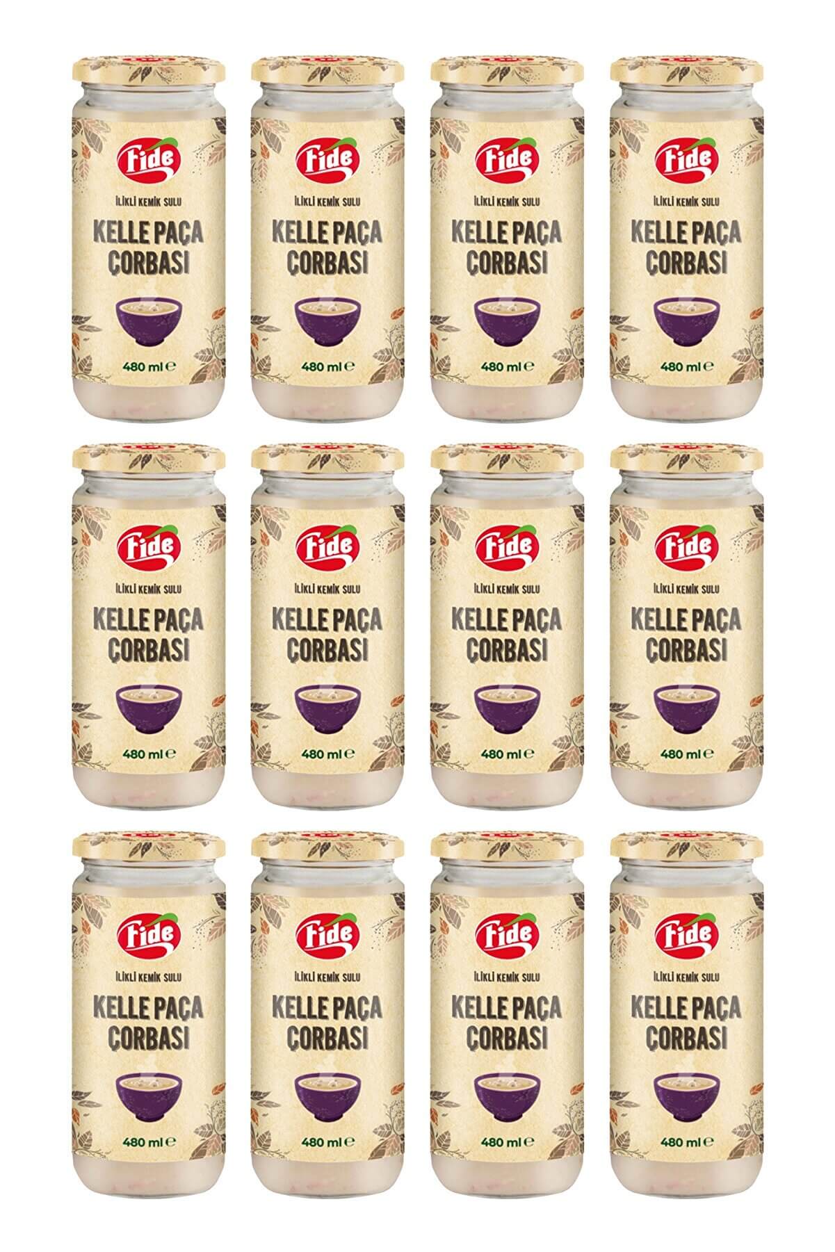 Fide İlikli Kemik Sulu Kelle Paça Çorbası 12 X 480 ML