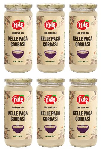 Fide İlikli Kemik Sulu Kelle Paça Çorbası 6 X 480 ML