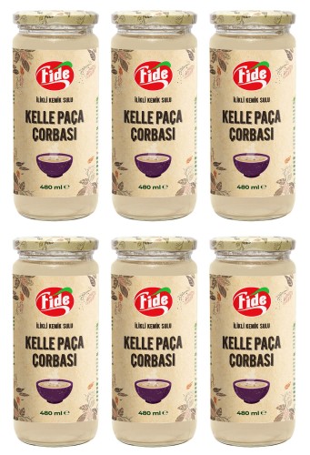 Fide - Fide İlikli Kemik Sulu Kelle Paça Çorbası 6 X 480 ML
