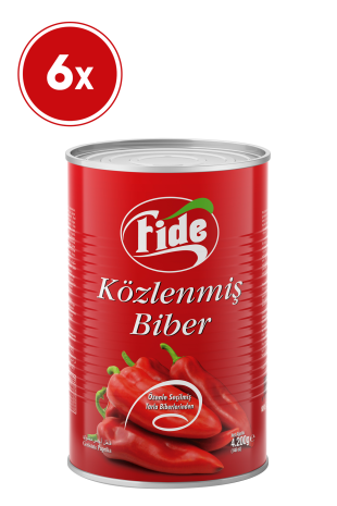 Fide Közlenmiş Biber 6 X 4200 G - Thumbnail