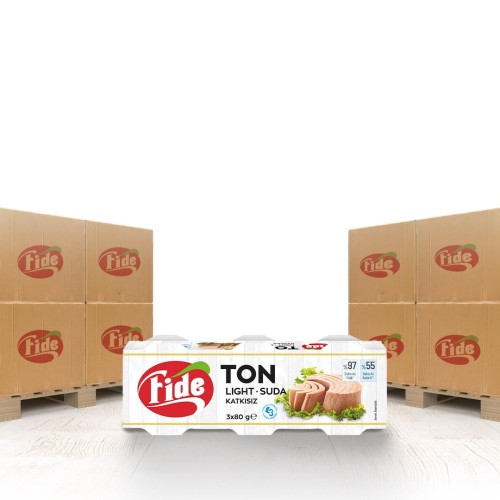 Fide - Fide Light Ton Balığı 3 x 80 Gr x 2880 Paket