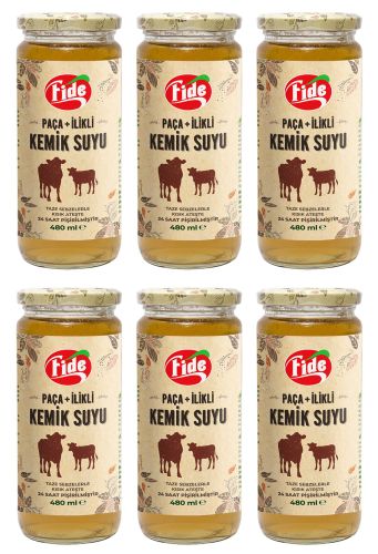 ❗️❗️❗️𝟐 𝐀𝐋 𝟏 𝐎̈𝐃𝐄-𝐊𝐀𝐌𝐏𝐀𝐍𝐘𝐀 𝐔̈𝐑𝐔̈𝐍𝐔̈❗️❗️❗️Fide Paça + İlikli Kemik Suyu 6 X 480 ML