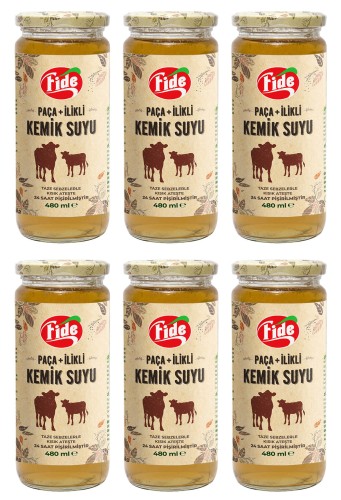 ❗️❗️❗️𝟐 𝐀𝐋 𝟏 𝐎̈𝐃𝐄-𝐊𝐀𝐌𝐏𝐀𝐍𝐘𝐀 𝐔̈𝐑𝐔̈𝐍𝐔̈❗️❗️❗️Fide Paça + İlikli Kemik Suyu 6 X 480 ML - Thumbnail