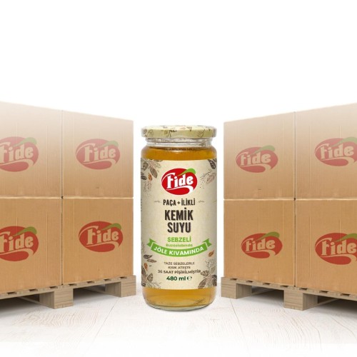 Fide - Fide Paça + İlikli Kemik Suyu Jöle Kıvamında Sebzeli 480 ML X 1404 Adet Fide - Fide Paça + İlikli Kemik Suyu Jöle Kıvamında Sebzeli 480 ML X 1404 Adet