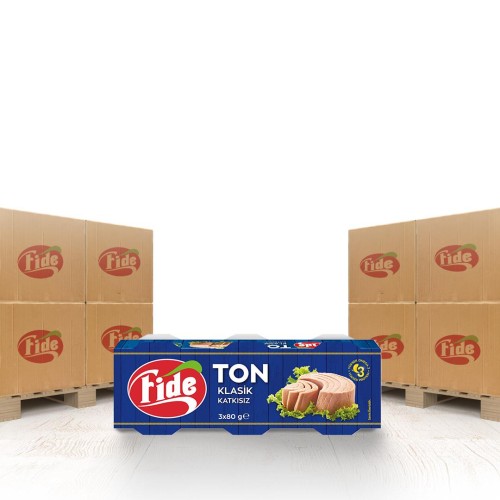 Fide - Fide Klasik Ton Balığı 3 x 80 Gr x 2880 Paket