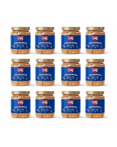 Fide Ton Bonfile Soğuk Sıkım Zeytinyağlı 12 X 185 G