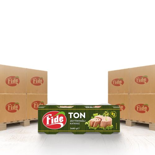 Fide Zeytinyağlı Ton Balığı 3 x 80 Gr x 2880 Paket